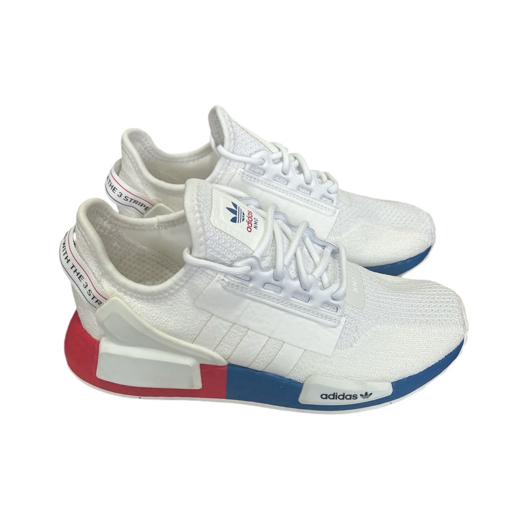 Adidas NMD R1 V2 White Lush Red 2020 Women's Size 5 - Authentic & Trendy